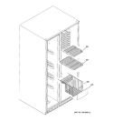 FREEZER SHELVES Diagram and Parts List for GSC23LGQCBB  General Electric Refrigerator