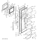 FRESH FOOD DOOR Diagram and Parts List for MCG23NHSAFBB  General Electric Refrigerator