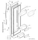 FRESH FOOD DOOR Diagram and Parts List for GSG25YBSBCWW  General Electric Refrigerator