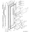 FRESH FOOD DOOR Diagram and Parts List for PSG25NGSAFBB  General Electric Refrigerator