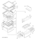 FRESH FOOD SHELVES Diagram and Parts List for PSG29NHSACBB  General Electric Refrigerator