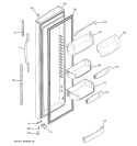 FRESH FOOD DOOR Diagram and Parts List for GSC21KGRCWW  General Electric Refrigerator