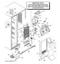 FREEZER SECTION Diagram and Parts List for PCG21SISAFBS  General Electric Refrigerator