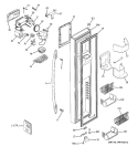 FREEZER DOOR Diagram and Parts List for PCT23SGRCSS  General Electric Refrigerator