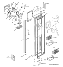 FREEZER DOOR Diagram and Parts List for PSI23NGPCCC  General Electric Refrigerator