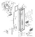 FREEZER DOOR Diagram and Parts List for PSS27NGPCBB  General Electric Refrigerator