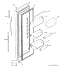 FRESH FOOD DOOR Diagram and Parts List for GSC22KGRCBB  General Electric Refrigerator