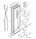 FRESH FOOD DOOR Diagram and Parts List for GSK25LCNDCCC  General Electric Refrigerator