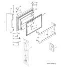 FREEZER DOOR Diagram and Parts List for GTG22FBSARWW  General Electric Refrigerator