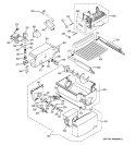 ICE MAKER & DISPENSER Diagram and Parts List for PCG23NGSAFBB  General Electric Refrigerator