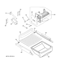 ICE MAKER & DISPENSER Diagram and Parts List for PSG25MCSACBB  General Electric Refrigerator