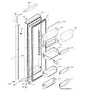 FRESH FOOD DOOR Diagram and Parts List for PSI23NCPCBB  General Electric Refrigerator