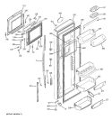 FRESH FOOD DOOR Diagram and Parts List for RSK29NHMJCCC  General Electric Refrigerator