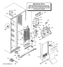 FREEZER SECTION Diagram and Parts List for RSK29NHMJCCC  General Electric Refrigerator