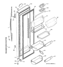 FRESH FOOD DOOR Diagram and Parts List for PSG25NGSACBB  General Electric Refrigerator