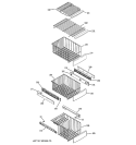 FREEZER SHELVES Diagram and Parts List for PCG23SHSAFBS  General Electric Refrigerator