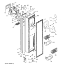 FREEZER DOOR Diagram and Parts List for PIT23SGRCSV  General Electric Refrigerator