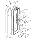 FRESH FOOD DOOR Diagram and Parts List for PIT23SGRCSV  General Electric Refrigerator