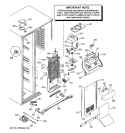 FREEZER SECTION Diagram and Parts List for PIT23SCRCSV  General Electric Refrigerator