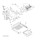 ICE MAKER & DISPENSER Diagram and Parts List for PIT23SCRCSV  General Electric Refrigerator