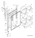 FRESH FOOD DOOR Diagram and Parts List for PTS25LBMBRCC  General Electric Refrigerator