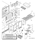 FREEZER SECTION Diagram and Parts List for PTS25LBMBRCC  General Electric Refrigerator
