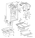 CABINET Diagram and Parts List for HTS17GBSERWW  Hotpoint Refrigerator