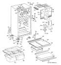 CABINET Diagram and Parts List for HTS18GBSERWW  Hotpoint Refrigerator
