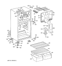 CABINET Diagram and Parts List for HTS18CBSELWW  Hotpoint Refrigerator