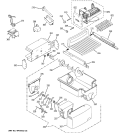 ICE MAKER & DISPENSER Diagram and Parts List for GCR23YLRCWW  General Electric Refrigerator
