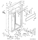 CASE PARTS Diagram and Parts List for ZIS360NRC  General Electric Refrigerator
