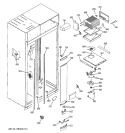 FREEZER SECTION Diagram and Parts List for ZIS480NRC  General Electric Refrigerator