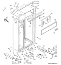 CASE PARTS Diagram and Parts List for ZISB360DRC  General Electric Refrigerator