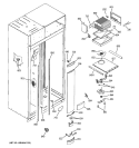FREEZER SECTION Diagram and Parts List for ZISS360DRCSS  General Electric Refrigerator