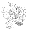 LOWER BODY Diagram and Parts List for JTP56SD1SS  General Electric Wall Oven