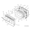 DOOR Diagram and Parts List for JTP56SD1SS  General Electric Wall Oven