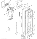 FREEZER DOOR Diagram and Parts List for GSS22SGPHBS  General Electric Refrigerator