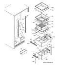 FRESH FOOD SHELVES Diagram and Parts List for GSH25KGRECC  General Electric Refrigerator