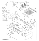 ICE MAKER & DISPENSER Diagram and Parts List for GSL25KGREBS  General Electric Refrigerator