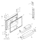 FREEZER DOOR Diagram and Parts List for GTH22SBSARSS  General Electric Refrigerator