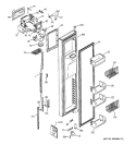 FREEZER DOOR Diagram and Parts List for PCG23SISAFBS  General Electric Refrigerator