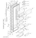 FRESH FOOD DOOR Diagram and Parts List for PCG23SISAFBS  General Electric Refrigerator