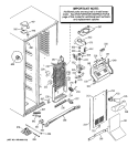 FREEZER SECTION Diagram and Parts List for PCG23SISAFBS  General Electric Refrigerator