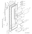 FRESH FOOD DOOR Diagram and Parts List for PSK25MGRBCCC  General Electric Refrigerator