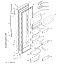 FRESH FOOD DOOR Diagram and Parts List for MCG23MISAFBB  General Electric Refrigerator