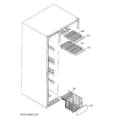 FREEZER SHELVES Diagram and Parts List for GCG23YEMHFWW  General Electric Refrigerator