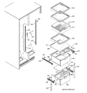 FRESH FOOD SHELVES Diagram and Parts List for GSS22UFPHBB  General Electric Refrigerator