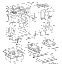 CABINET Diagram and Parts List for GTS18HCSERCC  General Electric Refrigerator