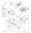 ICE MAKER & DISPENSER Diagram and Parts List for PSA22MIPHFBB  General Electric Refrigerator