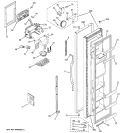 FREEZER DOOR Diagram and Parts List for PSA22SIPHFBS  General Electric Refrigerator